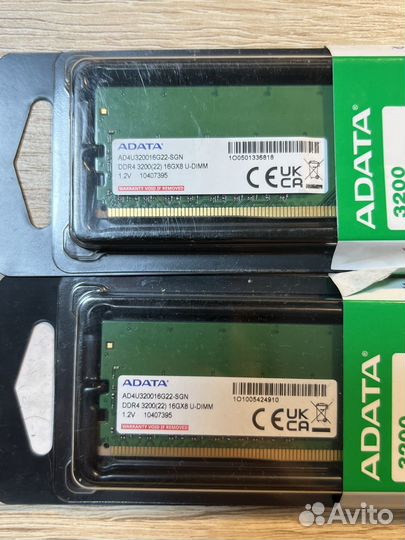 Оперативная память DDR4 32Gb (2x16Gb) 3200MHz