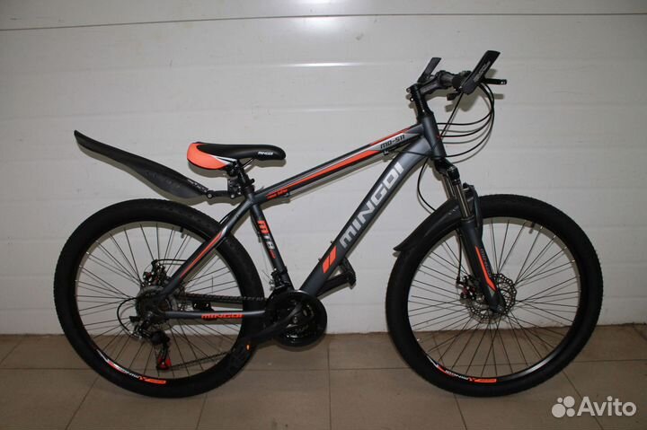 Скоростной велосипед Черно оранжевый новый