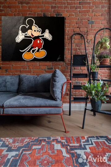 Картина маслом на холсте Микки Маус 120*100