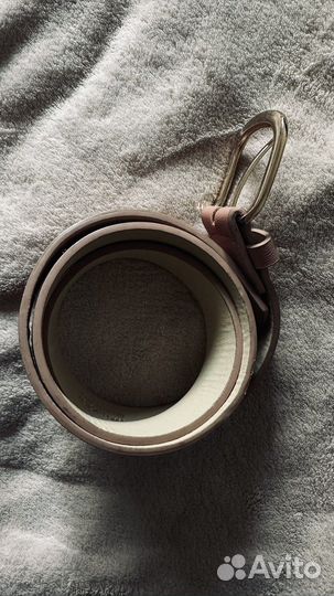 Широкий ремень женский (85см пыльно розовый)