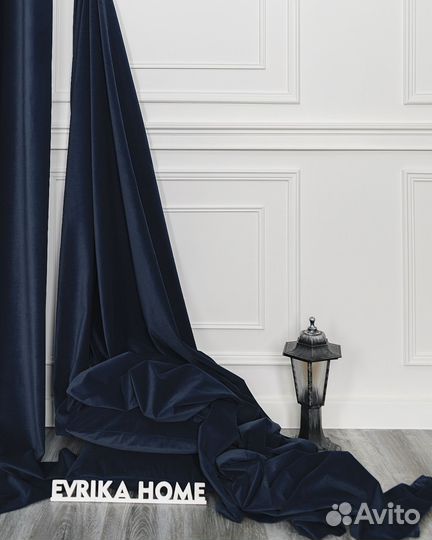 Комплект штор бархат Богема Синий