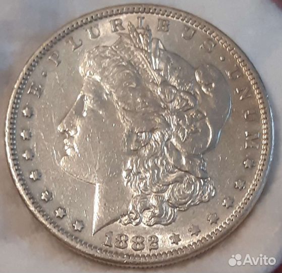 Морган 1882г серебро штемпельный блеск