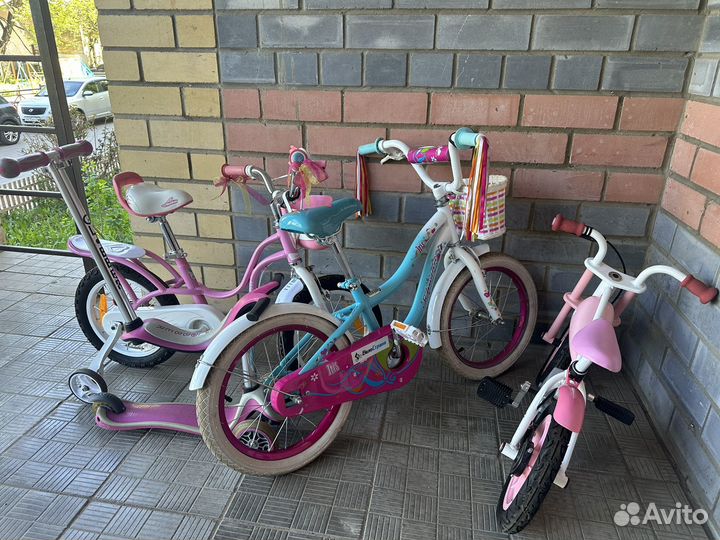 Велосипеды и самокат для девочек