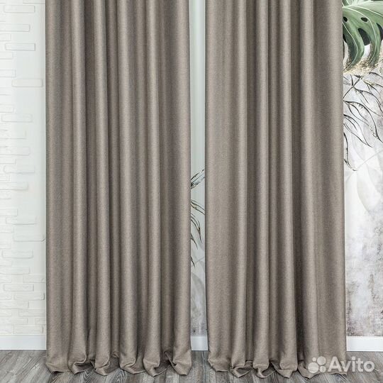 Шторы рогожка Орфей Умбра