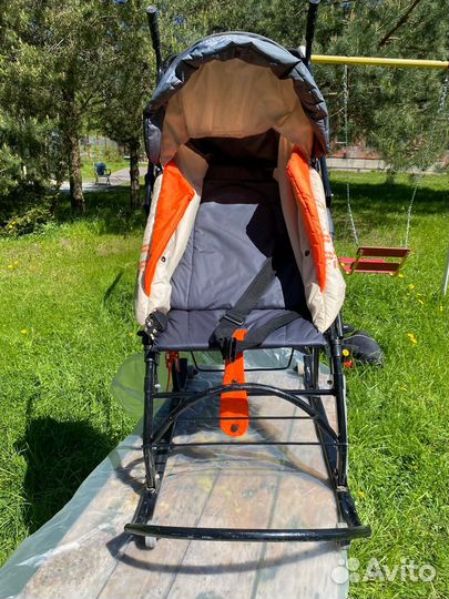 Детские санки коляска Скользяшки