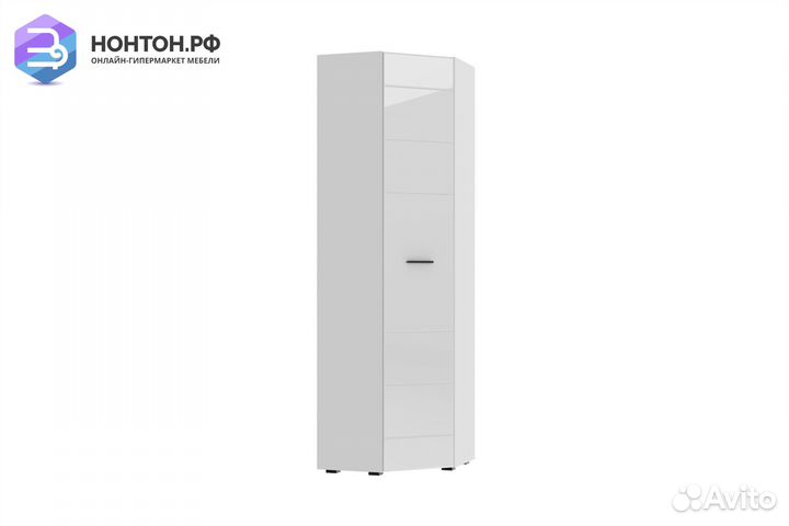 Шкаф угловой Gloss белый глянец / белый бриллиант