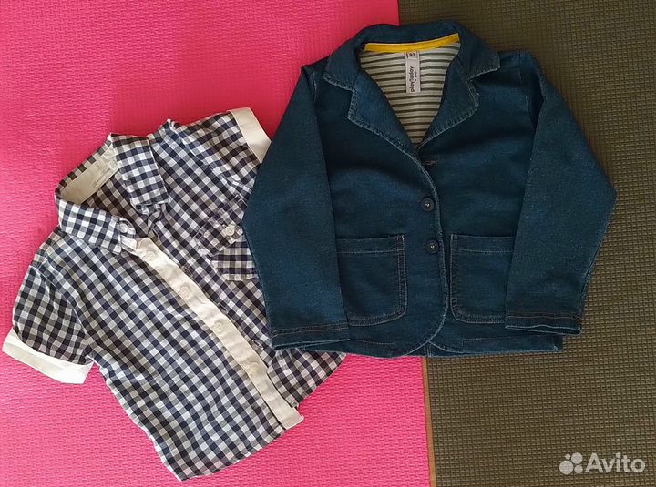 Пиджак рубашка для мальчика 86 92