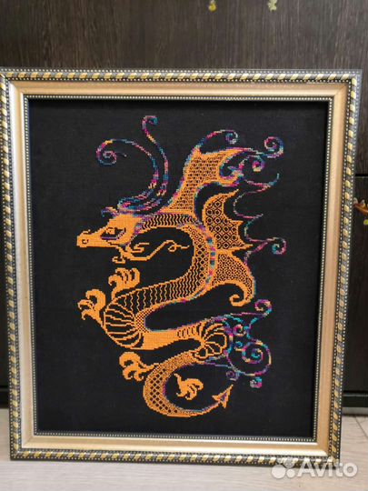 Вышивка дракон