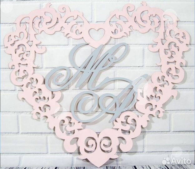 Монограмма на свадьбу (любого цвета)