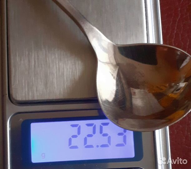 Серебряная ложка для мёда.916проба.22.53гр