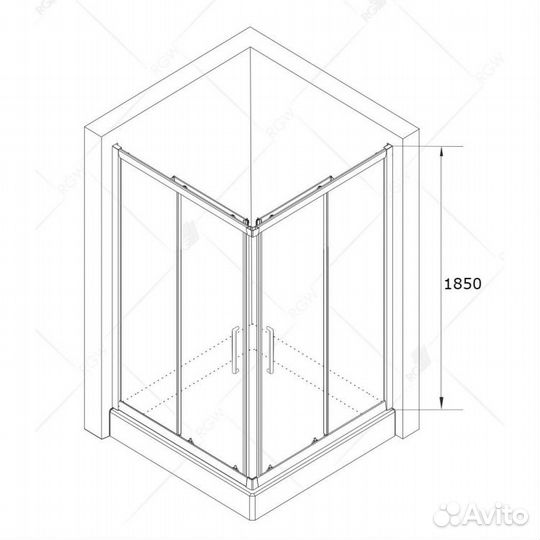 Душевой уголок RGW Classic CL-34 90x90