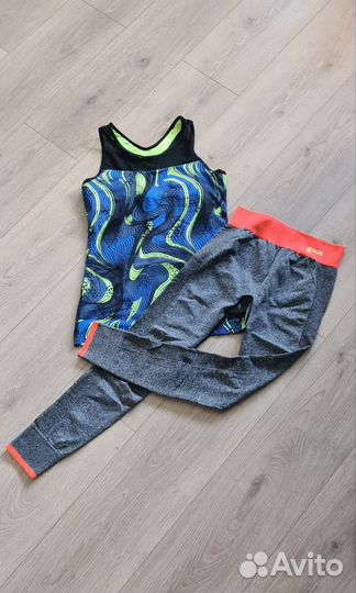Костюм для фитнеса, топ и лосины 42-44 размер