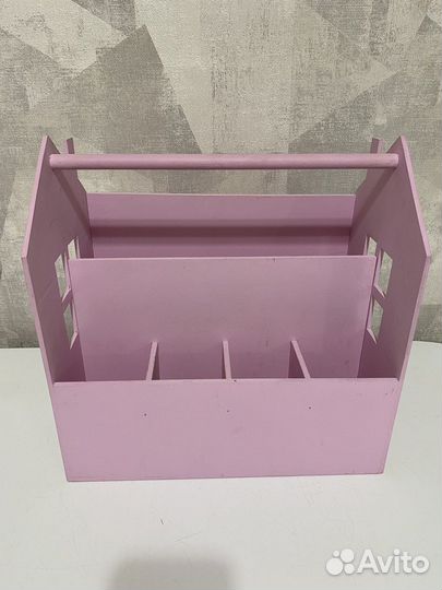 Карандашница деревянная домик