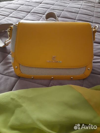 Сумка кожаная фирмы Ted Lapidus, France Оригинал