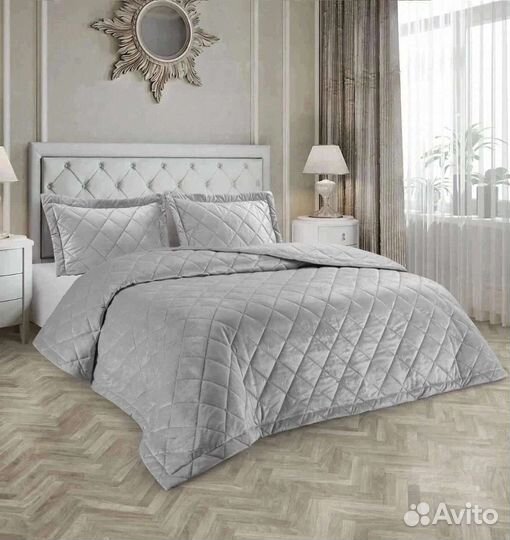 Покрывало велюровое с наволочками макси размер