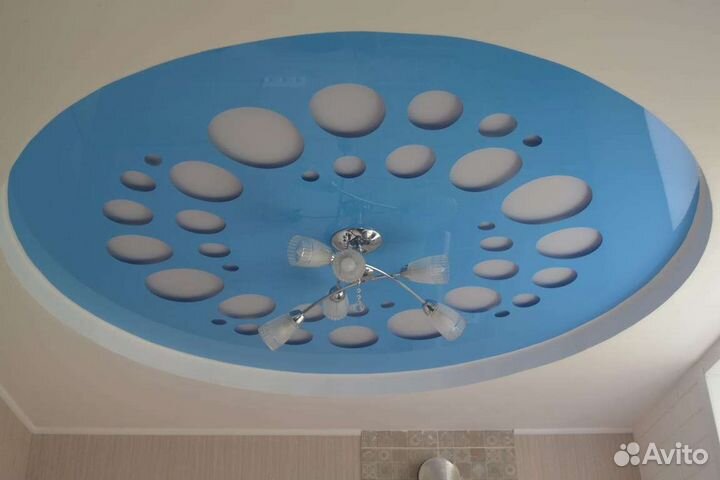 Натяжные потолки, ремонт, слив воды