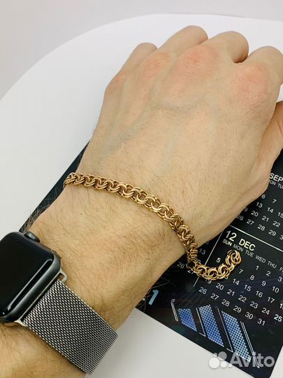 Золотой браслет 585 бисмарк