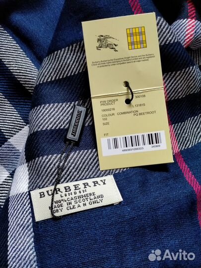 Палантин Барбери оригинал новый кашемир