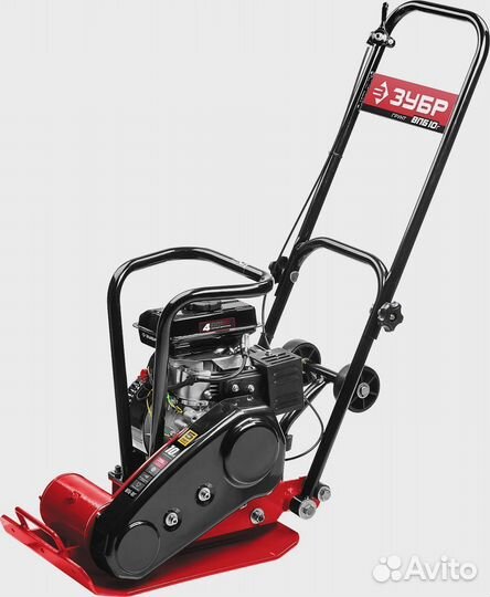 Зубр 10 кН, 50 кг, бензиновая виброплита (впб-10 Г
