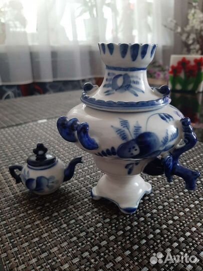 Гжель СССР посуда