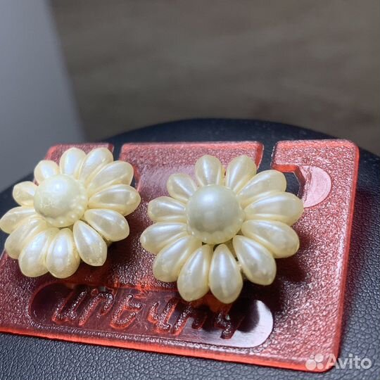 Серьги Под Жемчуг С Оригинальной Подставкой СССР