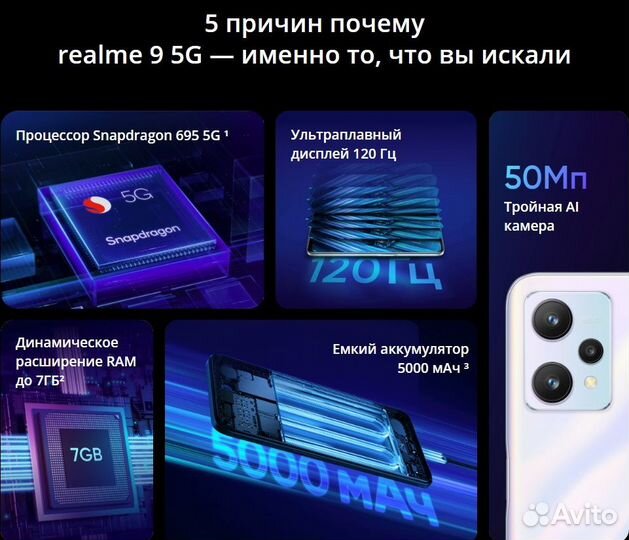 Realme 9 5G - 4/128GB NFC EAC (Чёрный)