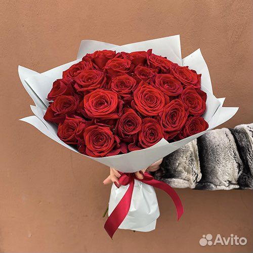 21 красная роза с доставкой