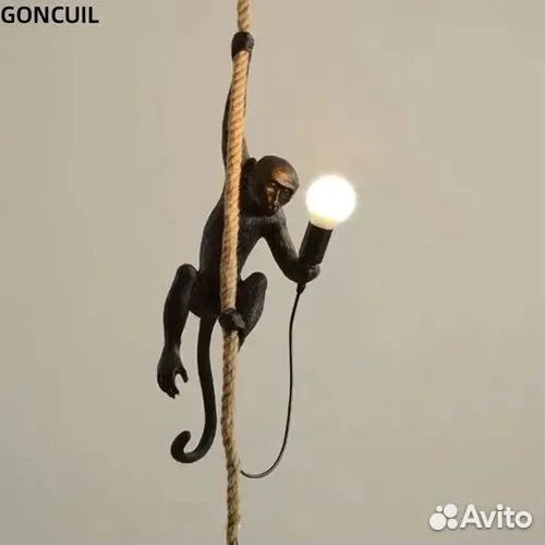 Полимерный светильник в виде обезьяны