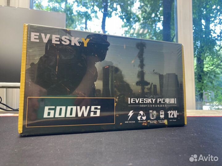 Игровой блок питания для пк evesky 600 WS