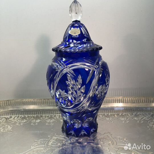 Ваза хрустальная С крышкой хрустальная