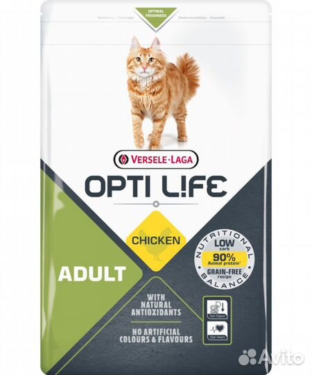 Versele-Laga Opti Life Adult Chicken, 7,5 кг