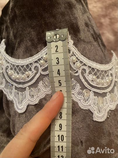 Кружево с бусинами и пайетками 3м