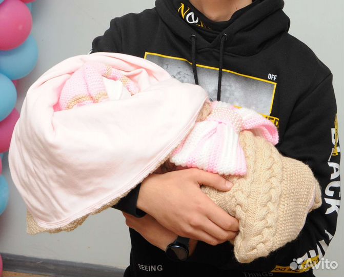 Одеяло и бант на выписку из роддома