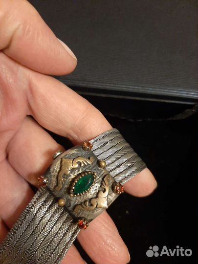 Комплект серебро с натур. камнями