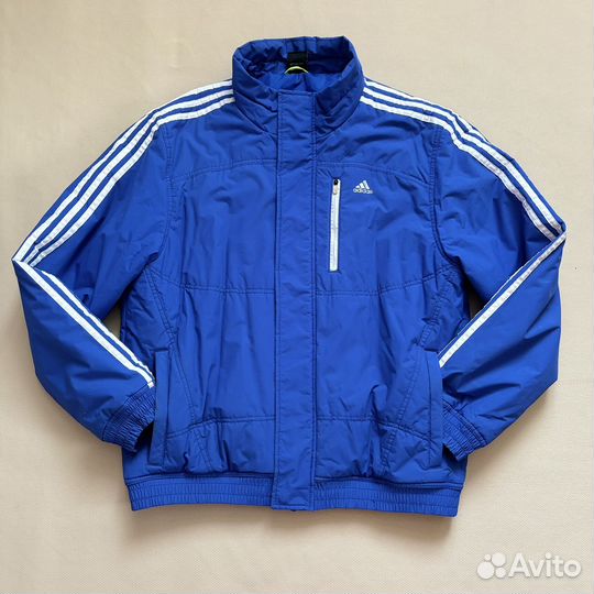 Мужская куртка adidas спортивная синяя L (50)