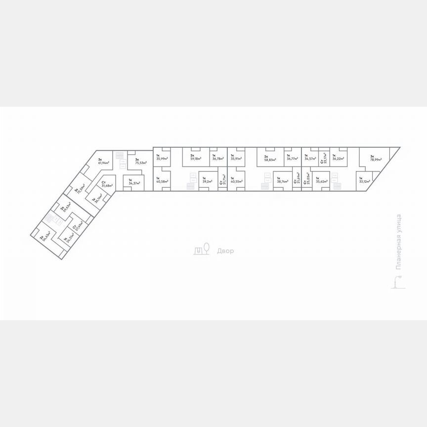 1-к. квартира, 34,6 м², 2/13 эт.