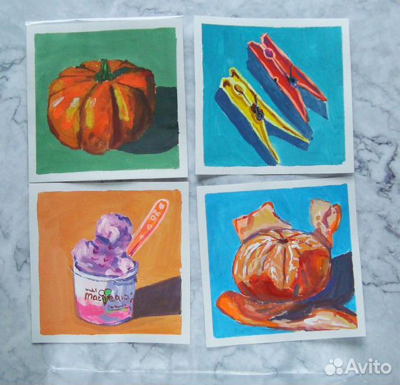 Маленькая картина натюрморт, интерьерная картина