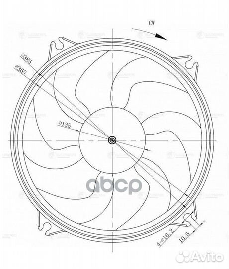 Э/вентилятор охл. с кожухом для а/м Peugeot/Cit