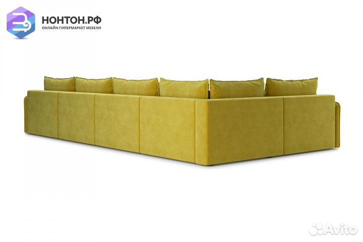 Диван п-образный тик-так Антей горчичный