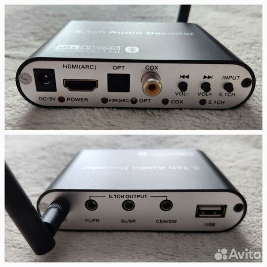 Аудио конвертер ARC, spdif, Bluetooth, USB в 5.1