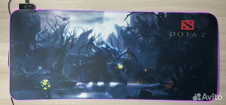 Коврик компьютерный игровой с подсветкой 70х30