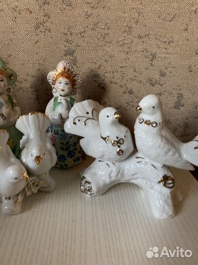 Статуэтки Собака.Голуби. Катюша фестивальная
