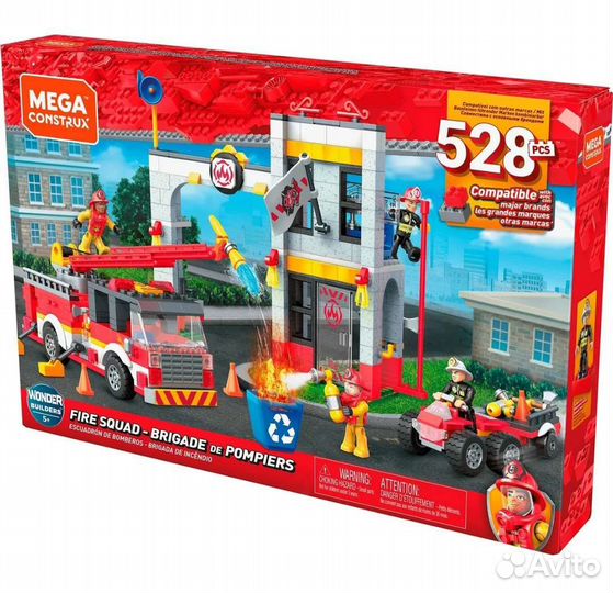 Конструктор пожарная станция 580 дет. megaconstrux
