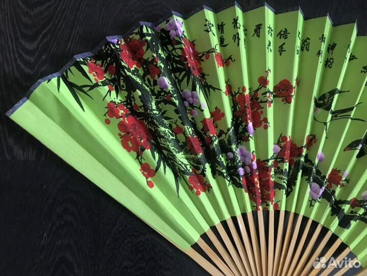 Веер китайский интерьерный большой