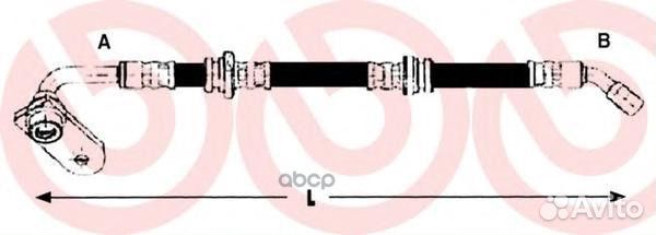 Шланг тормозной перед лев suzuki grand vita