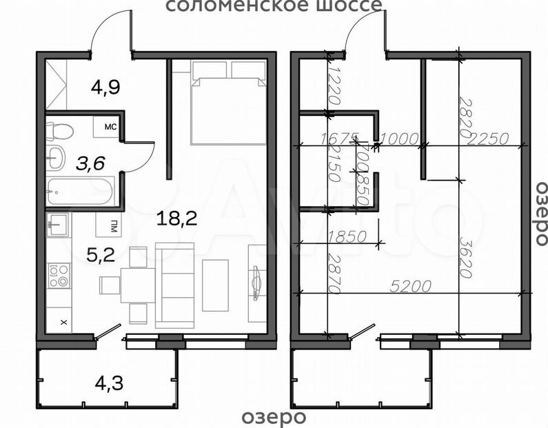 1-к. квартира, 36,2 м², 16/23 эт.