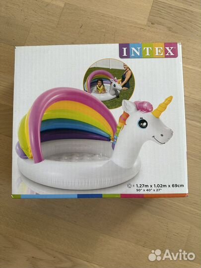 Надувной бассейн Intex единорог