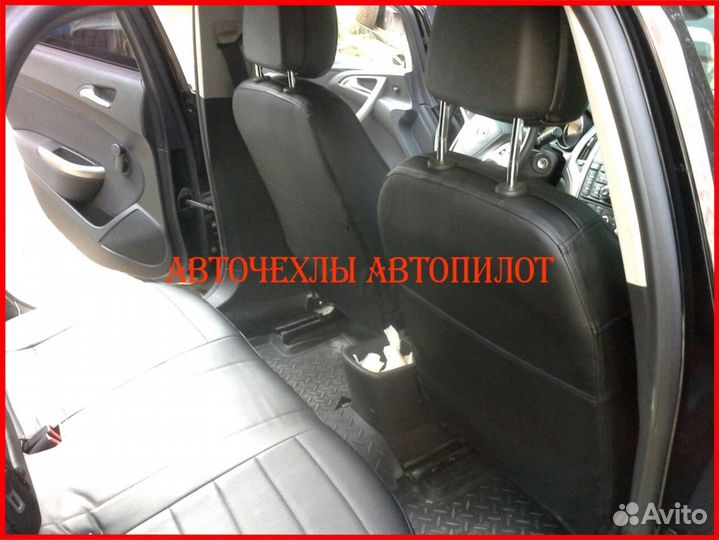 Чехлы Автопилот Opel Astra J из экокожи чёрные