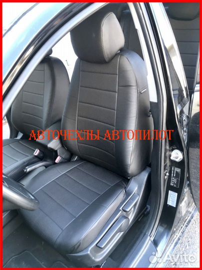 Чехлы Автопилот Hyundai Elantra 5 из экокожи чёрны