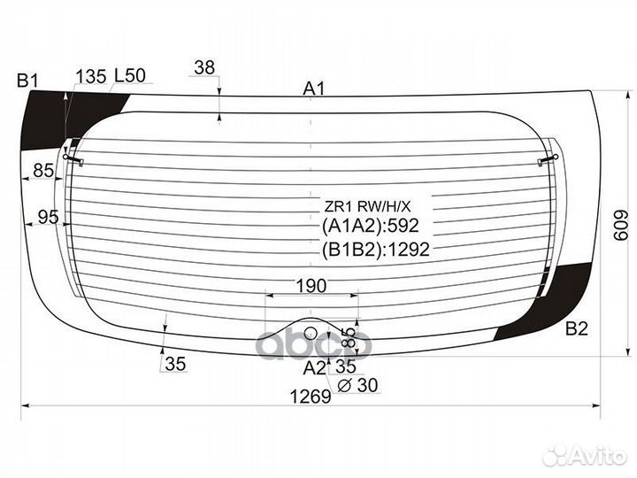 Стекло заднее с обогревом subaru impreza 5D HBK